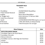 Download Format Transkrip Nilai Terbaru E-Ijazah Sesuai Permendikbudristek No 58 Tahun 2024