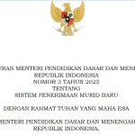 SPMB 2025: Penerimaan Murid Baru, Download Permendikdasmen No. 3 Tahun 2025